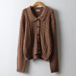 [강물처럼]아이우먼 컬러꽈배기짜임가디건 RMJ517M509 빅사이즈