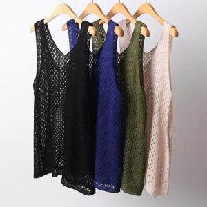 [강물처럼]빅사이즈베스트 D535L509 레이어드스카시조끼 EB (413