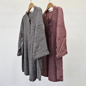 [강물처럼]빅사이즈셔츠 S694L509 펄오픈카라체크루즈남방 OL (4