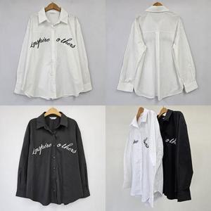 [강물처럼]위쉬몰 WB 마리아자수레터링셔츠(S986H509) 빅사이즈