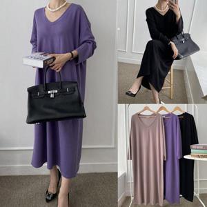 [강물처럼]위쉬몰 RA 브이넥고급스판원피스(V331H509) 빅사이즈