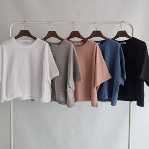 [강물처럼]빅사이즈티 U547L509 이브베이직크롭티셔츠 NS (41487