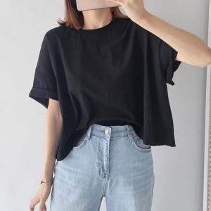 [강물처럼]아이우먼 엠지반크롭하프티셔츠 NSU547M509 빅사이즈