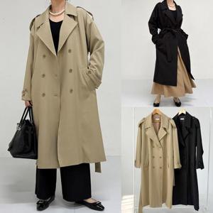 [강물처럼]위쉬몰 RA 더블버튼트렌치롱자켓(V314H509) 빅사이즈