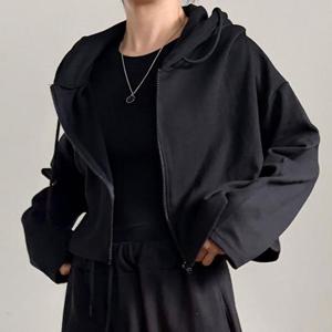 [강물처럼]아이우먼 디파트크롭끈후드집업 RAV447M510 빅사이즈