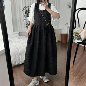 [강물처럼]아이우먼 물결패턴롱나시원피스 GBV436M510 빅사이즈