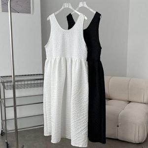 [강물처럼]빅사이즈원피스 V436L510 퍼프플레어나시원피스 GB (4