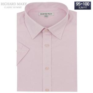 [리차드막시][슬림] 반팔 잔체크 반팔 슬림핏 와이셔츠 - SM773