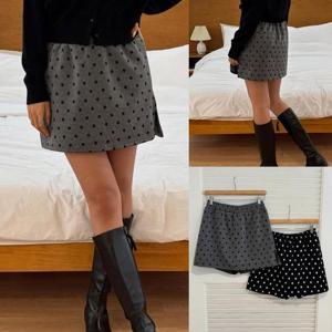 [강물처럼]위쉬몰 YP 땡땡이밴딩치마바지(V656H511) 빅사이즈 (4