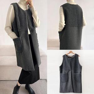 [강물처럼]위쉬몰 BS 레오뽀글이배색롱베스트(T524H510) 빅사이