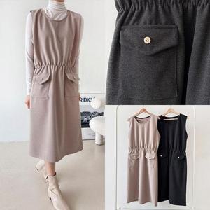 [강물처럼]위쉬몰 BS 커프셔링사각포켓원피스(T391H510) 빅사이