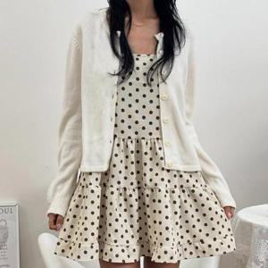 [강물처럼]아이우먼 골덴도트레이어원피스 YPV655M511 빅사이즈