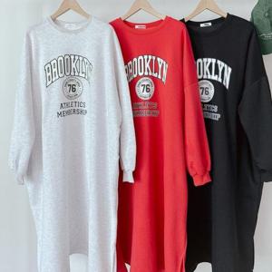 [강물처럼]빅사이즈원피스 T267L510 애틀기모오버핏원피스 NM (4