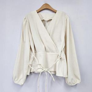 [강물처럼]아이우먼 아벨골지끈랩블라우스 CRT225M512 빅사이즈