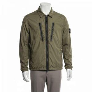 스톤아일랜드 와펜패치 싱글 자켓 남성 올리브 더블 지퍼 21FW 751510523 V0055