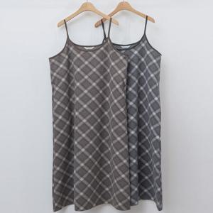 [강물처럼]빅사이즈원피스 V738L511 대각선체크나시원피스 LY (4