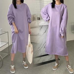 [강물처럼]위쉬몰 NO 퍼프소매기모롱원피스(G099H512) 빅사이즈