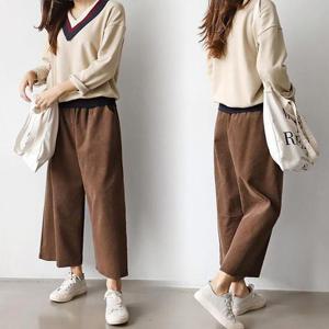 [강물처럼]위쉬몰 EM 골덴배기와이드팬츠(B156H512) 빅사이즈 (4