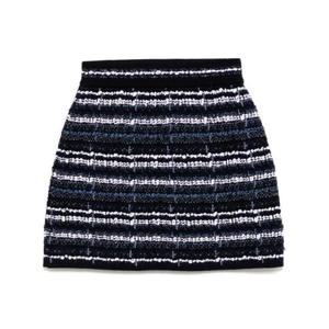 톰브라운 인레이 트위드 자카드 미니 스커트 FKK134A Y9031 415