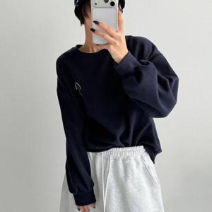 [강물처럼]아이우먼 엠스마일라운드맨투맨 MCV729M511 빅사이즈