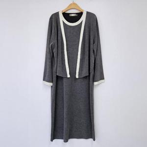 [강물처럼]아이우먼 라이니배색가디건원피스 NBS869M512 빅사이