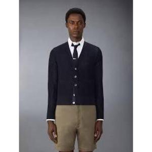 톰브라운 울 크레이프 4바 릴렉스 핏 카디건 MKC546A Y1045 415