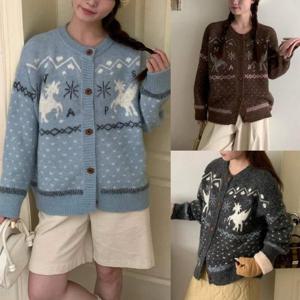 [강물처럼]위쉬몰 YY 하트유니콘가디건니트(V769H512) 빅사이즈