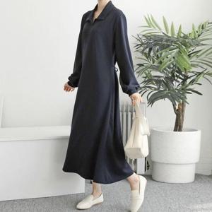 [강물처럼]아이우먼 누리카라넥리본원피스 ART697M512 빅사이즈