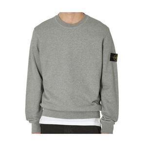 스톤아일랜드 24SS 와펜패치 남성 라운드 맨투맨 그레이 801563051 A0M64