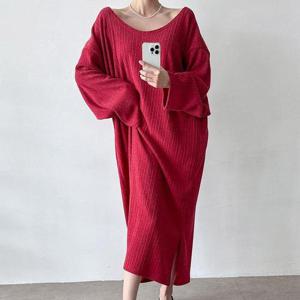 [강물처럼]아이우먼 골지줄오프숄더원피스 MAV823M512 빅사이즈