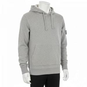스톤아일랜드 23FW 791564151 A0M64 와펜 패치 남성 후드 티셔츠 그레이