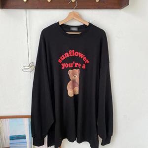 [강물처럼]아이우먼 곰인형나염오버핏기모티 RAQ195M512 빅사이