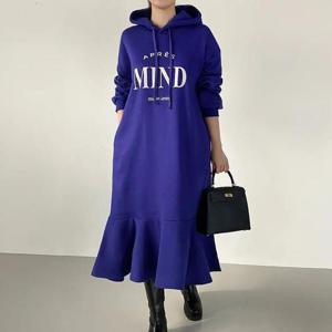 [강물처럼]아이우먼 로고나염후드기모원피스 RAQ196M512 빅사이