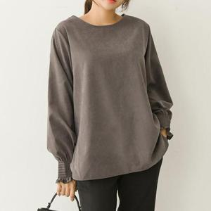 [강물처럼]아이우먼 벨벳와이드블라우스 NBB046M512 빅사이즈 (4