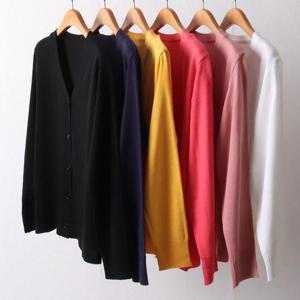 [강물처럼]빅사이즈아우터 I321L512 베이직컬러미니가디건 EB (4