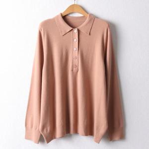 [강물처럼]아이우먼 심플오버카라티셔츠 APF539M512 빅사이즈 (4