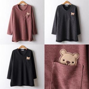 [강물처럼]위쉬몰 RI 포켓미니곰자수티셔츠(F729H211) 빅사이즈