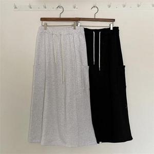 [강물처럼]빅사이즈사랑해요 K520L211 밴딩옆포켓롱스커트 GO (9