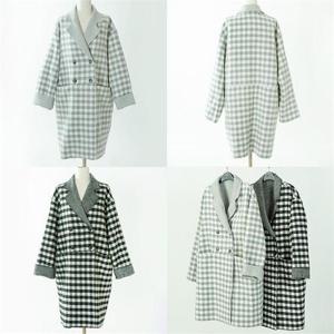 [강물처럼]위쉬몰 CM 울체크더블버튼롱코트(E915H210) 빅사이즈