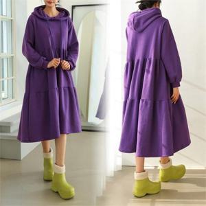 [강물처럼]위쉬몰 WB 후드기모캉캉롱원피스(G257H210) 빅사이즈