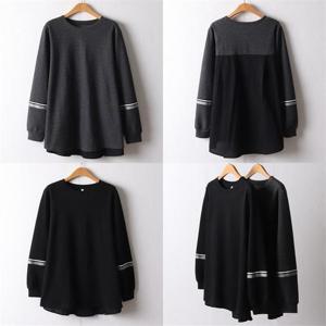 [강물처럼]위쉬몰 MN 소매테잎배색롱티셔츠(F848H210) 빅사이즈