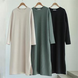 [강물처럼]빅사이즈사랑해요 K501L210 골지리치옆트임원피스 LY