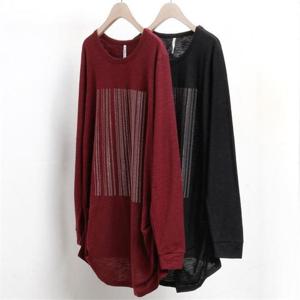 [강물처럼]빅사이즈사랑해요 3405L210 세로 스팽글 긴팔티 MN (9