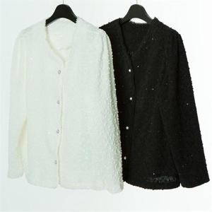 [강물처럼]빅사이즈사랑해요 G036L210 레이스배색눈꽃가디건 CM