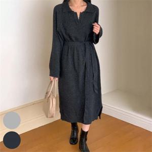 [강물처럼]빅사이즈사랑해요 K493L210 모던램스울카라원피스 DD