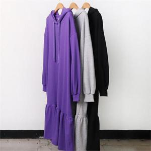 [강물처럼]빅사이즈사랑해요 A787L212 오버루즈후디면원피스 RA