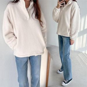 [강물처럼]위쉬몰 GG 하이넥버튼후리스맨투맨(K621H212) 빅사이