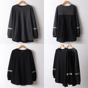 [강물처럼]위쉬몰 MN 소매테잎배색롱티셔츠(F848H212) 빅사이즈