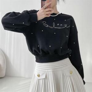 [강물처럼]아이우먼 러블리진주자수맨투맨 MAN707M212 빅사이즈