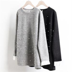 [강물처럼]빅사이즈사랑해요 0489L212 진주프릴소매티 MN (93235